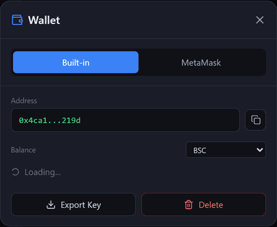 Диалог Wallet